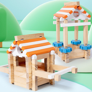 Miniaturas Luban, bloques de construcción de educación temprana para niños, <span class=keywords><strong>casa</strong></span> de <span class=keywords><strong>arquitecto</strong></span> de inteligencia manual, cabina, juguetes de juego para padres e hijos - Product Image 2