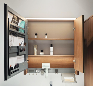 Wall Mounted Bathroom <b>Vanities</b> Set with Smart <b>Mirror</b> <b>Lights</b> Single Modern Style Bathroom <b>Vanities</b> - Product Image 5