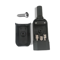Conector de Alimentación de Entrada LZ-14-T1B IEC 60320 C14, 15A 250V, 18AWG, Conector Macho Recto de Nylon