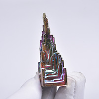 Cristales de Bismuto Naturales en Bruto, Forma de Pirámide, Arcoíris, para Decoración y Meditación
