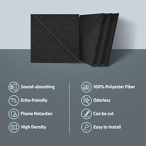 Hiện Đại Màu Đen Polyester vuông 30*30cm Bảng điều khiển âm thanh cảm thấy bảng thông báo giải pháp thiết kế 3D Nhà Tường Văn phòng lợi thế âm thanh - Product Image 4