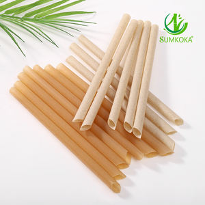 SUMKOKA Customized Smoothie Bagasse Drinking <strong>Straws</strong> Sugarcane Fiber Environmentally Friendly Material Bagasse <strong>Straws</strong> - Product Image 4
