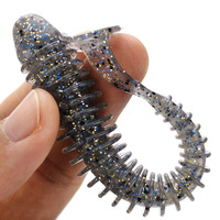 Leurre souple en PVC en forme de ver, simulation de maggot, fileté, 12cm 8.5g, en vrac pour la pêche