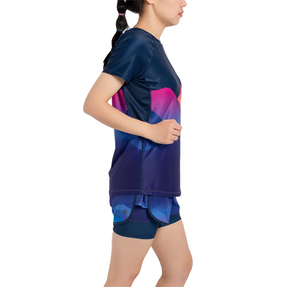 절묘한 솜씨 패션 디자인 Rpet 재활용 승화 메쉬 여름 여성 운동 스포츠 러닝 반바지