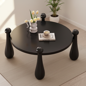 Table basse NKAHS en bois massif, style Mid-Century Modern, mobile, écologique, facile à nettoyer, artistique et créative, petit meuble de salon - Product Image 2