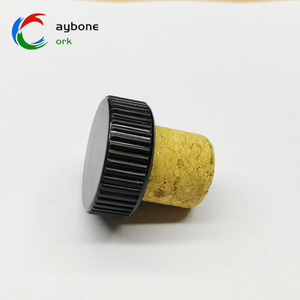 Venta al por mayor 16mm tapón de corcho cónico tapón de botella de vino corcho aglomerado tapón de madera Impresión de logotipo personalizado - Product Image 3