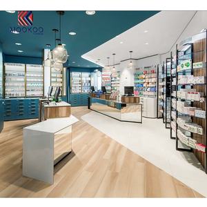 आधुनिक उच्च अंत फार्मेसी दुकान इंटीरियर डिस्प्ले फर्नीचर डिजाइन स्टाइलिश कैशियर काउंटर रैक - Product Image 6