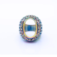Benutzer definierte Edelstahl Blank Ring halter Retro blenden Punk-Stil Persönlichkeit vier Klauen Herren Ring Fabrik Direkt vertrieb