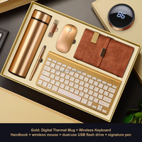 Logo personnalisé Accessoires de bureau Coffret cadeau pour le festival Coffrets cadeaux clavier, souris et carnet à stylo