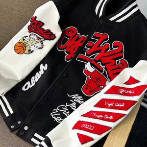 Street Design Sense All Match <b>Baseball</b> <b>Jacket</b> <b>Men</b> Women Spring High Street Fashion Brand Loose Casual Couple <b>Jacket</b> Coat - Product Image 5