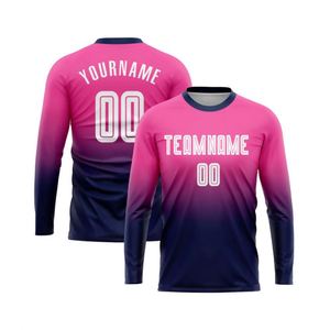 Ombre <b>Long</b> Sleeve Soccer Jersey Football <b>Match</b> Training Shirt Breathable Sports Uniform for Men Teams Name Sportwear - Product Image 1