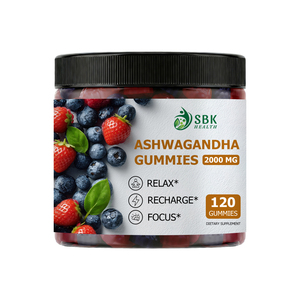 High Grade 2000mg Ashwagnadha Gummies Support Relaxation Boost Focus Gummy Candy Nutrition <b>Supplement</b> with Vitamin D3 - Product Image 1