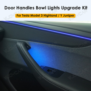 Modèle Y Juniper éclairage ambiant poignée de porte bol lumières pour Tesla modèle 3 Highland RGB Led <span class=keywords><strong>voiture</strong></span> intérieur porte atmosphère <span class=keywords><strong>lampe</strong></span> - Product Image 2