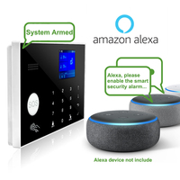 Détecteur intelligent RFID sans fil et filaire, clavier tactile, commande vocale en 11 langues, Alexa/Google Home, WiFi, GSM, système d'alarme anti-cambriolage domestique