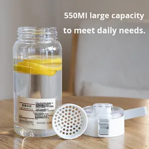 Vaso de Agua <span class=keywords><strong>para</strong></span> PC de Alta Calidad con Tapa Emergente de un Clic, Diseño Estilo Muji <span class=keywords><strong>para</strong></span> Hombres, Mujeres y Estudiantes, Portátil <span class=keywords><strong>para</strong></span> Uso en Exteriores, Infusor de Té - Product Image 3