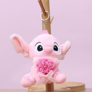 Pendentif de sac, porte-clés et poupée en peluche super douce en forme de rose, inspiré du personnage de dessin animé Stitch, très populaire sur internet - Product Image 4