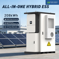 Armoire de batterie extérieure étanche IP65 haute tension JApower 50kW 208kWh compatible avec l'onduleur hybride Deye 314Ah LiFePO4