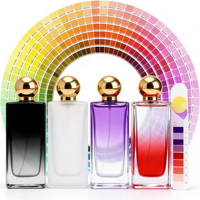 Bon prix, bonne qualité, flacons de parfum vides de luxe de 30 ml, 50 ml, 100 ml, flacons de parfum vides en verre avec vaporisateur dégradé