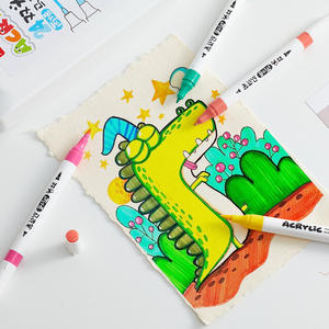 Marqueurs de peinture acrylique avec pointe fine, pointe moyenne, stylo de peinture pour la peinture sur roche, pour le bois, la céramique, le tissu, la toile, le métal, les tasses en verre - Product Image 5