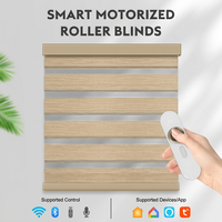 Stores zébrés occultants intelligents à succès, équipés de panneaux solaires, stores motorisés pour fenêtre