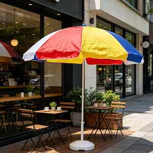Sombrilla Plegable Multicolor Tipo Arcoíris, Resistente al Viento, Portátil, para Exteriores - Product Image 1