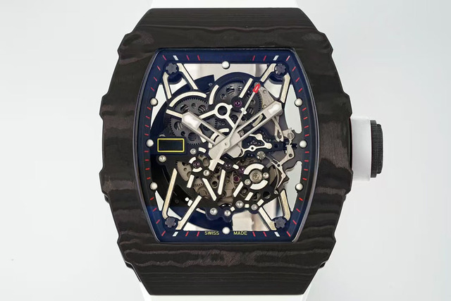 High Quality 3502 Hollow Luxury Carbon Fiber Men's Automatic Mechanical Sport Power Reserve Watch