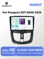 Mekede DUDUAUTO Car-play Auto Wifi 4G GPS Host pour support Dudu7 ADAS DVR pour Peugeot 207 2006-2015 TPMS Caméra arrière Caméra 360°