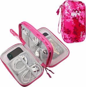 Bolsa Organizadora de Cables Electrónicos de Muestra Gratuita - Bolsa de Almacenamiento de Accesorios Digitales Electrónicos de Doble Capa Portátil para Viajes - Product Image 1