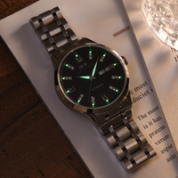Marque de luxe squelette hommes automatique mécanique montres en cuir inoxydable alarme calendrier disponible Sport Antique