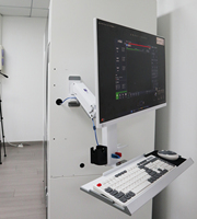 T8-GA01KB-600 Dudukan Dinding untuk Monitor 32 Inci, Lengan Monitor Fleksibel Putar Lipat untuk Layar Besar, Kapasitas 20 kg