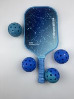 Raquette de pickleball en fibre de carbone intégrale T300 avec bordure colorée en nid d'abeille, livraison rapide, OEM, 16 mm, prix d'usine, approuvée USAPA
