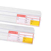 Porte-étiquette de bande de données en PVC transparent personnalisé en usine Huasso pour l'entreposage et les fournitures d'étagères de supermarché