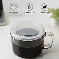 Vente en gros usine, couvercle de tasse en silicone réutilisable, anti-fuite, design lune, avec trou de boisson, disponible en 8cm et 9cm, personnalisable (logo, couleur, taille)