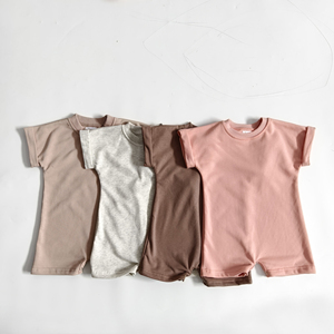 <span class=keywords><strong>Nouveau</strong></span>-<span class=keywords><strong>né</strong></span> vêtements d'<span class=keywords><strong>été</strong></span> coton T-Shirt body Logo personnalisé imprimé bébé vêtements français éponge bébé bulle barboteuse - Product Image 2