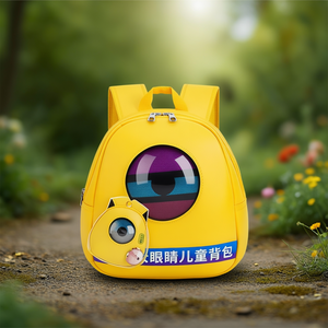 Sac à dos LED pour enfants en tissu Oxford ABS, motif dessin animé, sac à dos de jour tendance unisexe avec bretelles arquées et fermeture éclair - Product Image 2