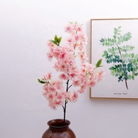 Dekorasi Pernikahan Qihao, Rangkaian Bunga Centerpiece, Bunga 3 Cabang, Bunga Sakura Buatan, Cabang Bunga Sakura Artifisial