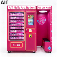 Distributeur automatique de faux ongles AIT Commercial autonome avec cabine d'impression d'ongles DIY