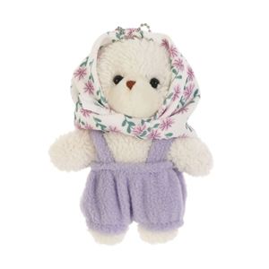 New Headscarf with Straps Plush <b>Doll</b> 13cm <b>Cute</b> Bear Cartoon Keychain Jewelry Bag Pendant Girl's Gift - Product Image 4