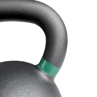 Équipement de gymnastique de musculation Kettlebell en fonte enduite de poudre électrostatique noire de qualité supérieure durable