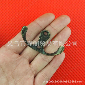 Double Hook Clothes Hook Zinc Alloy Wall Mounted 48mm Retro <b>Wardrobe</b> Coat Hat Hook CD39 - Product Image 4