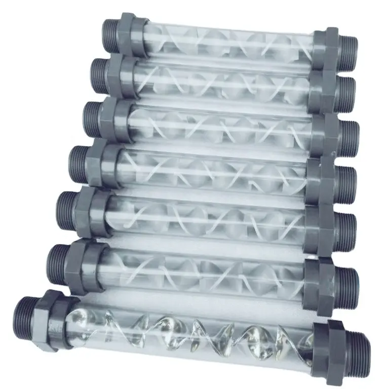 Edelstahl UPVC Inline-Statik mischer/statischer Rohrleitung mischer/Strahl mischer für das industrielle Mischen von Gas-Wasser-Flüssigkeiten