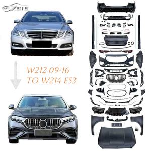 Mise à niveau de l'<span class=keywords><strong>E</strong></span> W212 vers le nouveau kit de carrosserie W214 E53 diffuseur de calandre de pare-chocs avant et arrière pour les pare-chocs de voiture 09-16 modèle <span class=keywords><strong>E</strong></span> classe W212 - Product Image 1