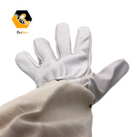 Vente en gros d'articles d'usine Fournitures d'apiculture Gants de protection en peau de mouton coton doré Gants de culture d'abeilles miel