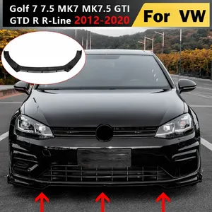 2012-2020 pour Golf 7 7.5 MK7 MK7.5 GTD R R-Line Style Spoiler de pare-chocs avant, protection de pare-chocs avant, kit carrosserie, lèvre avant - Product Image 1
