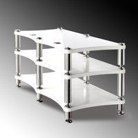 DY-012 Support de machine pour amplificateur de puissance et enceinte, finition laquée piano, avec amortisseur et pieds à griffes / Produit vendu à l'unité