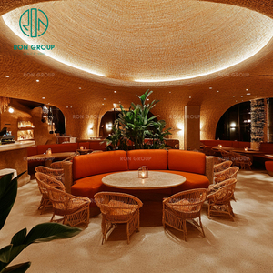 Nhà Hàng Vòng Bằng Gỗ Cong Nửa Vòng Tròn Bàn Sofa Đồ Nội Thất Thiết Lập Gian Hàng Chỗ Ngồi Cho Quán Cà Phê Quán Cà Phê - Product Image 3