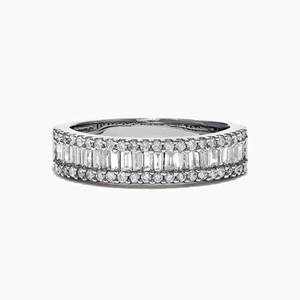 Anello da Donna a Forma di T con Taglio Quadrato e Accenti Scintillanti, Elegante Gioiello Regolabile in Lega per Coppie, Stile Moderno - Product Image 6