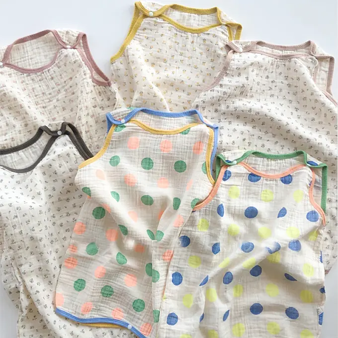 Bán Buôn Mùa Hè 1Pcs Bông Bé Cô Gái Chàng Trai Túi Ngủ Trẻ Sơ Sinh Swaddle Không Tay Vest Trẻ Sơ Sinh Trẻ Sơ Sinh Toddler Ngủ Quần Áo