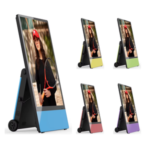 32 43 55 inch di động ngoài trời kỹ thuật số biển màn hình cảm ứng kiosk di chuyển LCD biển quảng cáo Máy nghe nhạc Áp phích Màn hình 10hrs Thời gian chơi - Product Image 1