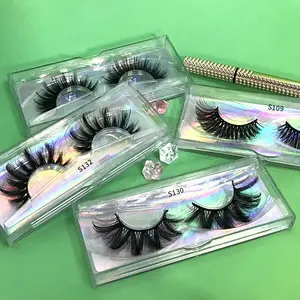 Toptan göz kirpik tam şerit lashes sahte sahte vizon kirpik 25 mm 3d vizon kirpik satıcı ile özelleştirilmiş manyetik kirpik kutusu